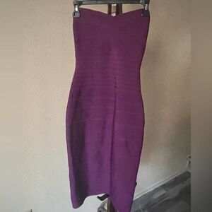 Herve Legar strapless bandage dress